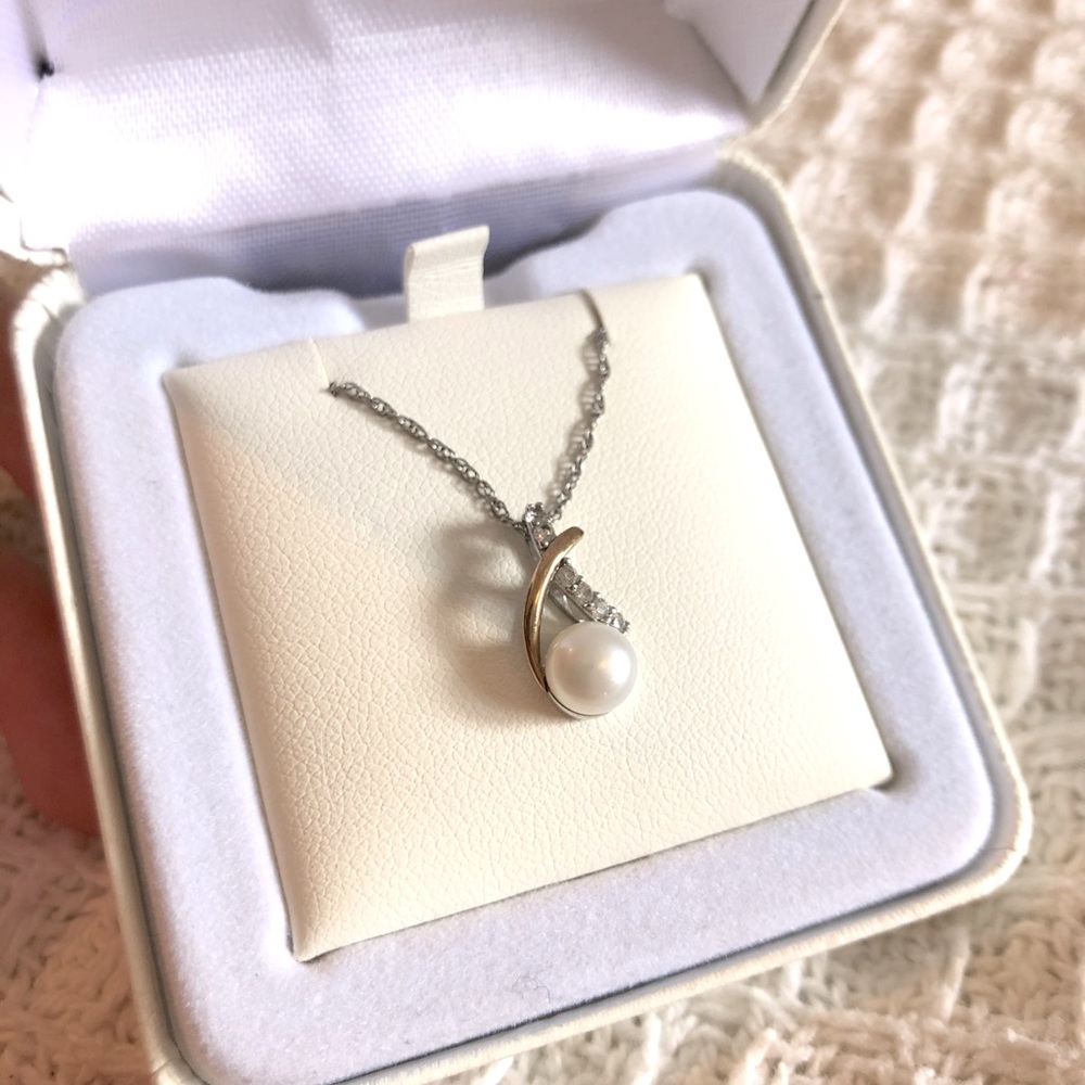 Cultured Pearl Necklace Sterling Silver